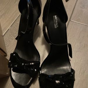Micheal Michael Kors black strap heels size 10 worn once